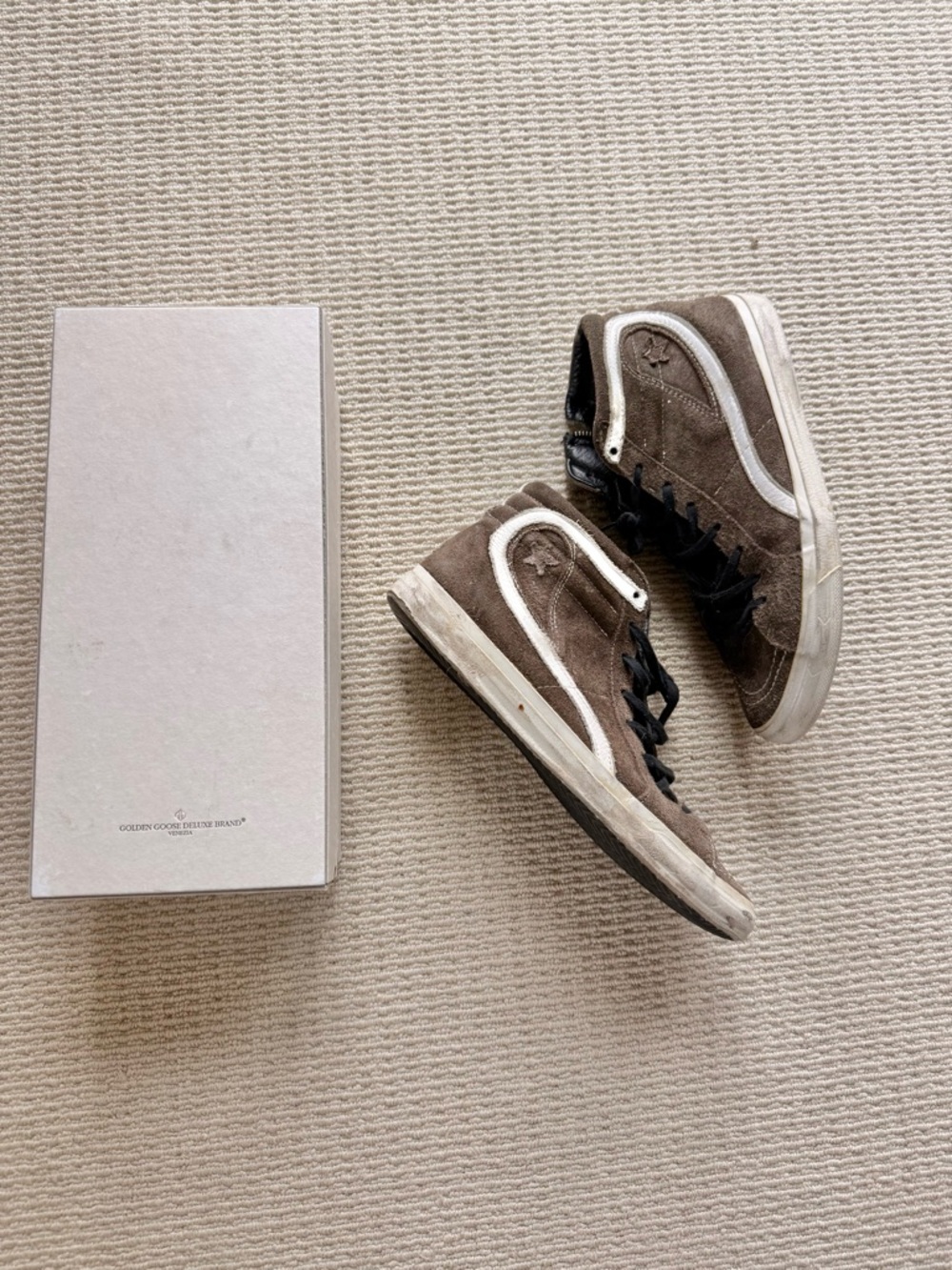 Golden Goose Slide Military Suede High-Top Sneakers size 9/9.5 US